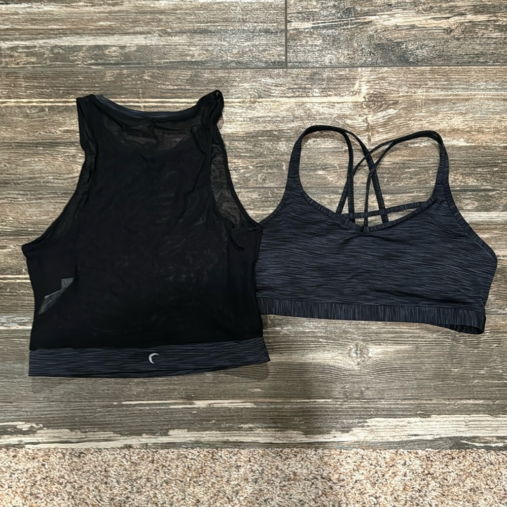 ZYIA Black Luxe bra and tank top size L